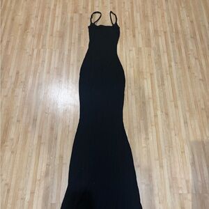 SKIMS long slip dress in ONYX